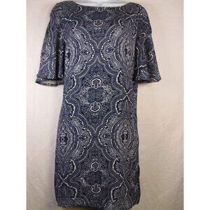 Lulu Low Back Blue and White Dress